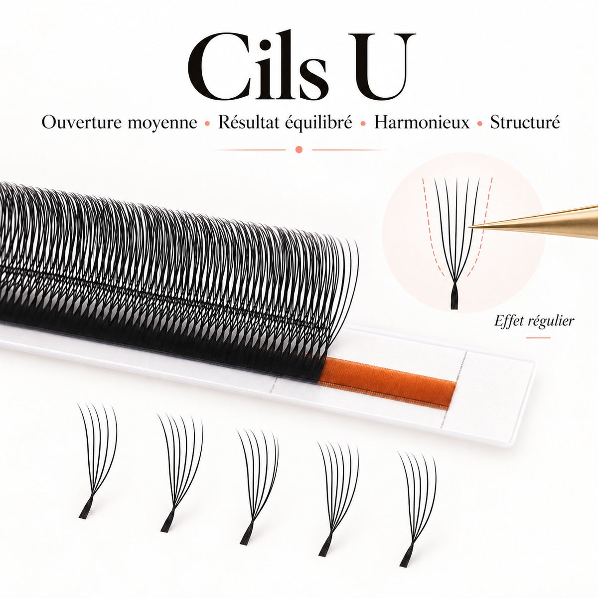 Cils Smart Lash 5D U — boîte mix 7-15 mm — EsthyReine