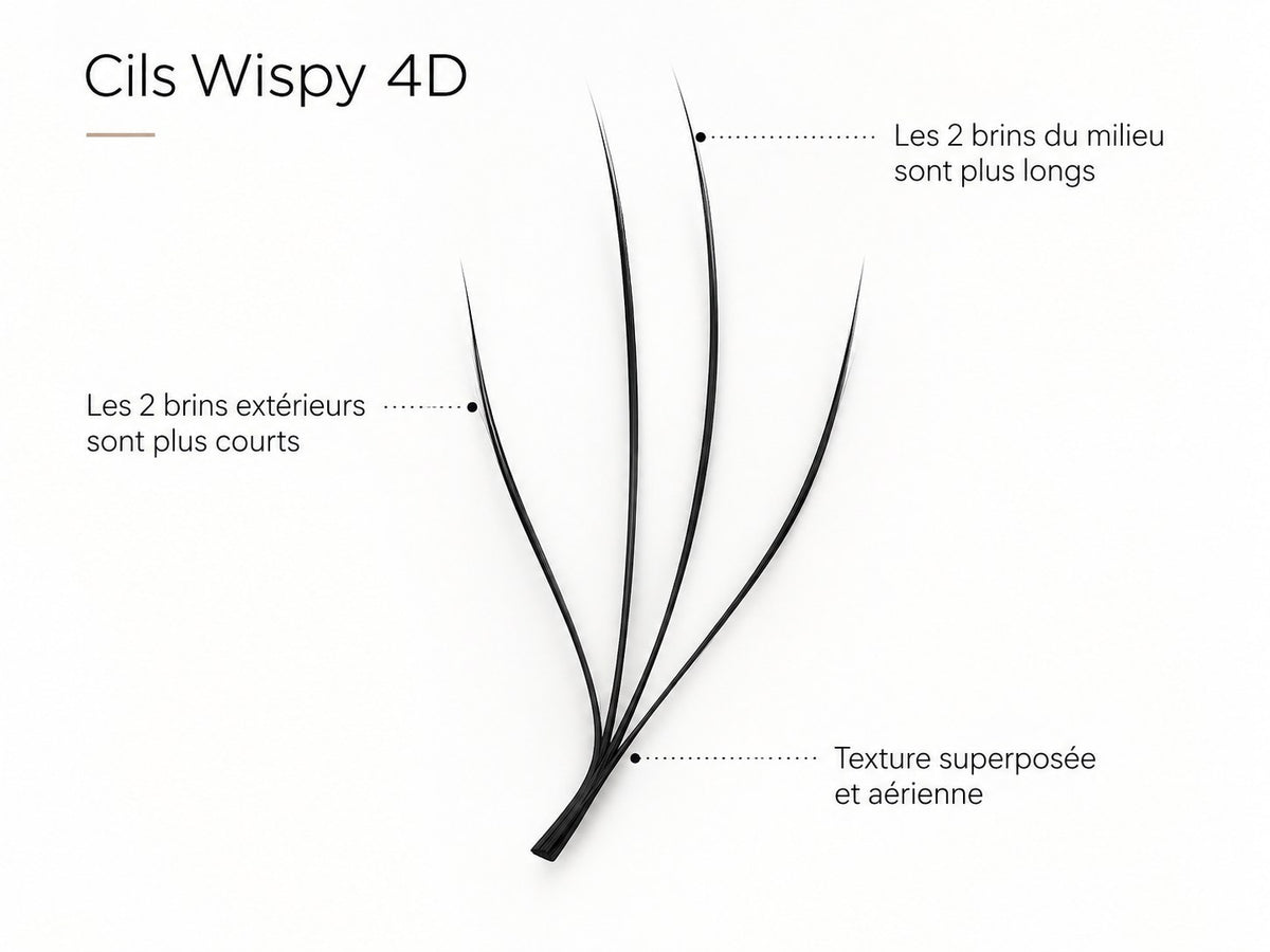 Cils Smart Lash Wispy W 4D — boîte mix 7-15 mm — EsthyReine